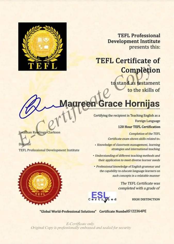 TEFL Certificate