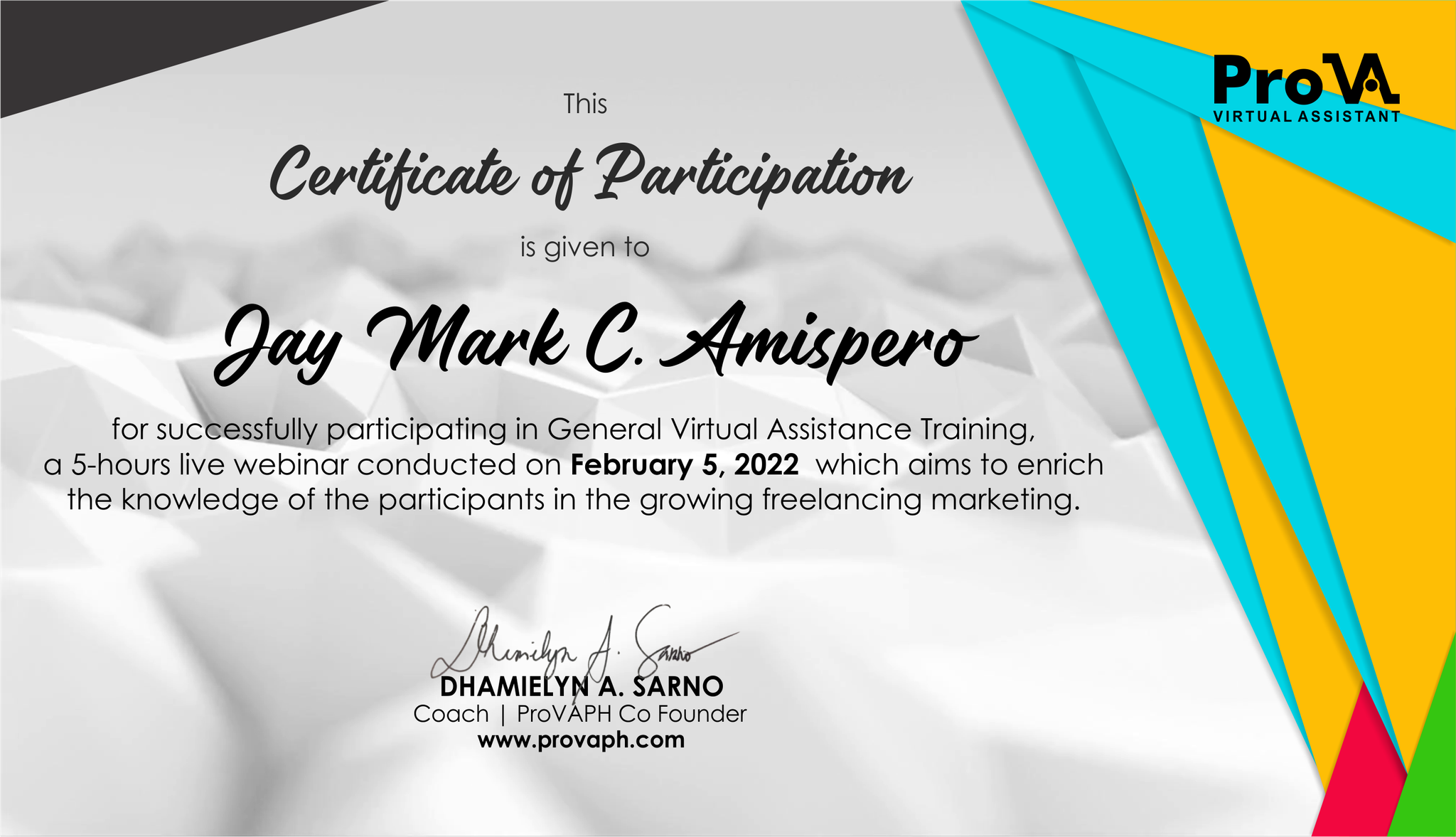 General Virtual Assistant Certificate