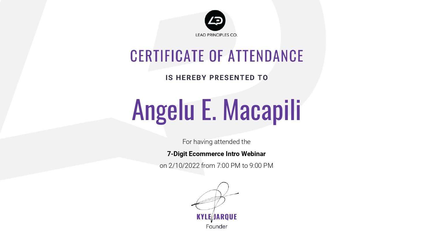 7-Digit Ecommerce Intro Webinar