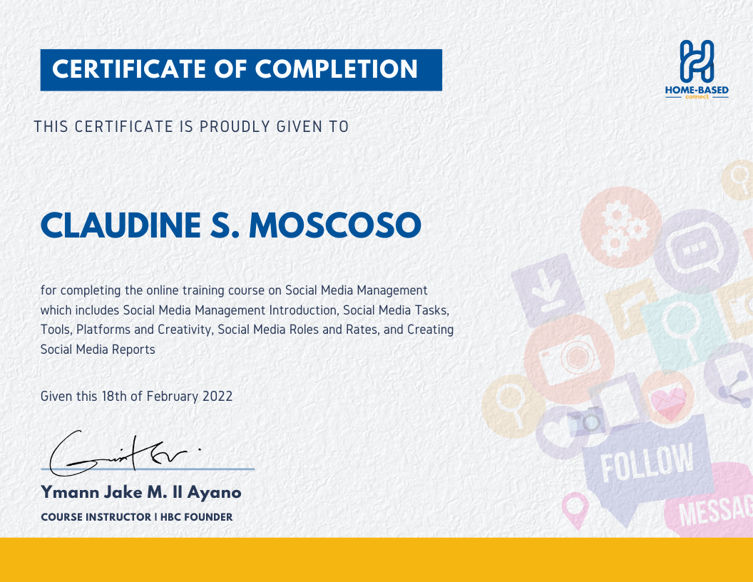 Social Media Management Certificate