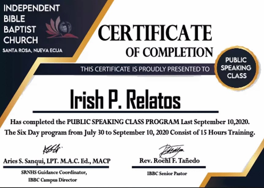 Public Speaking Class Program