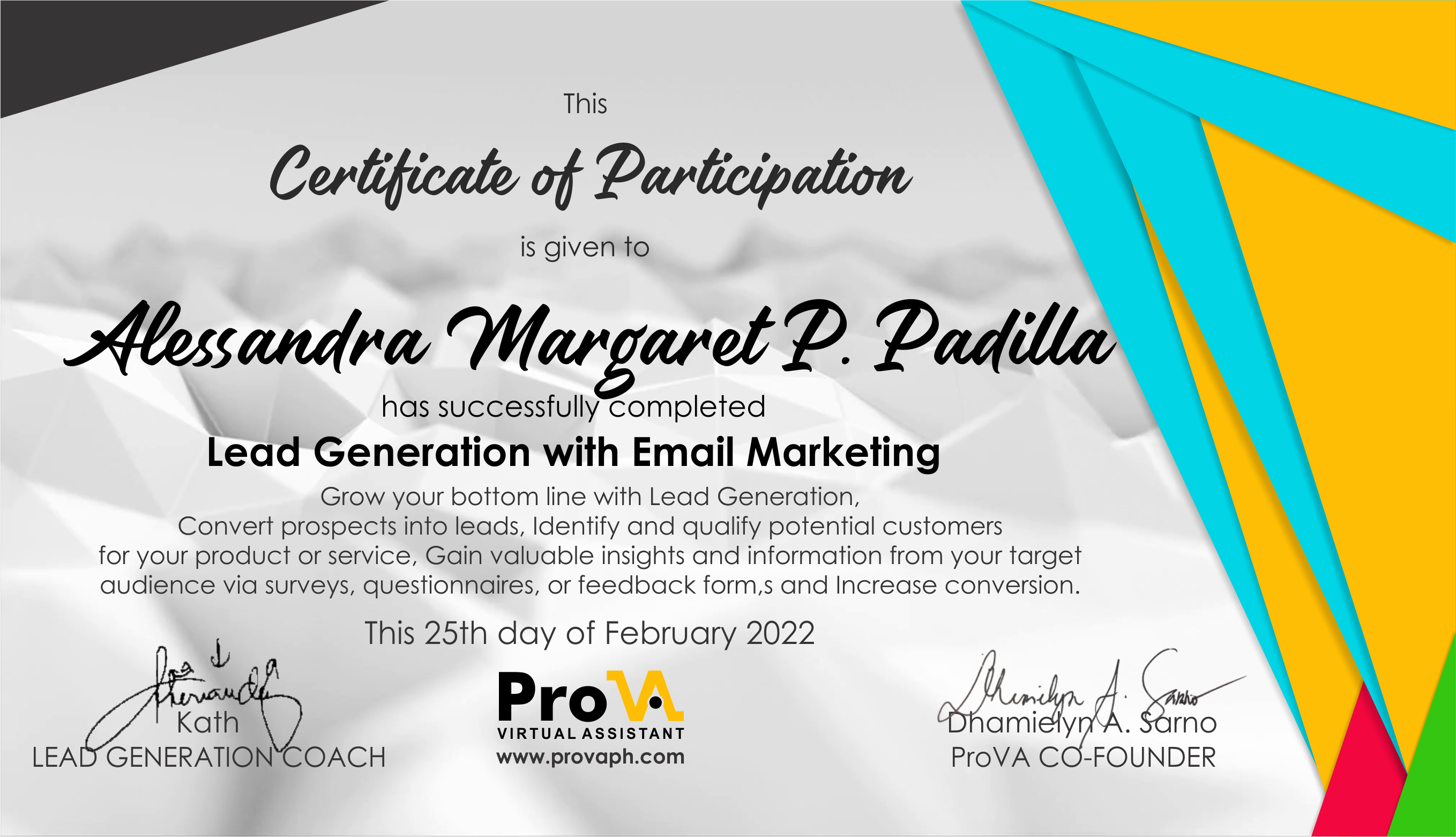 Lead Generation and Email Marketing Training at PRO VA