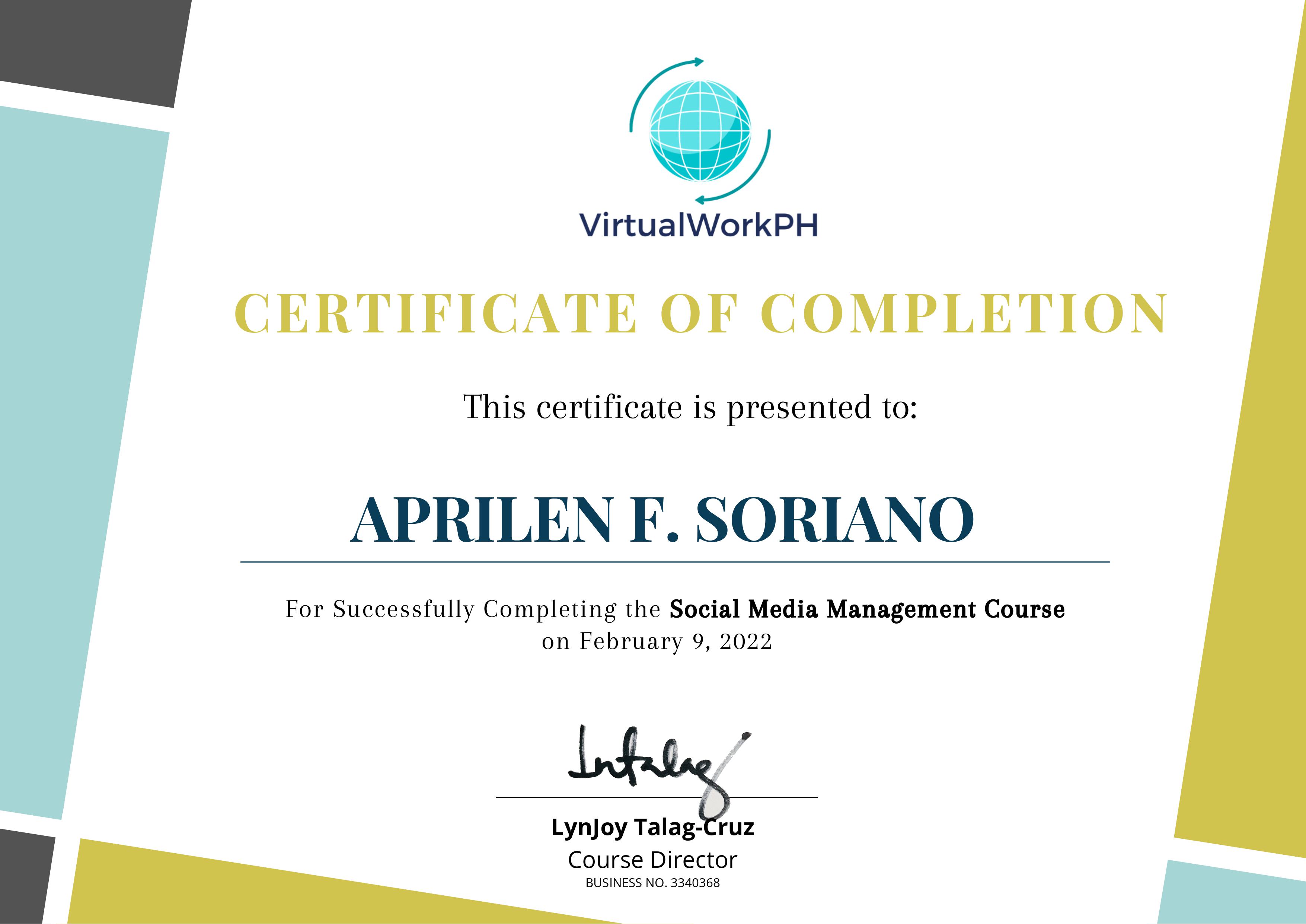 SOCIAL MEDIA MANAGEMENT COURSE