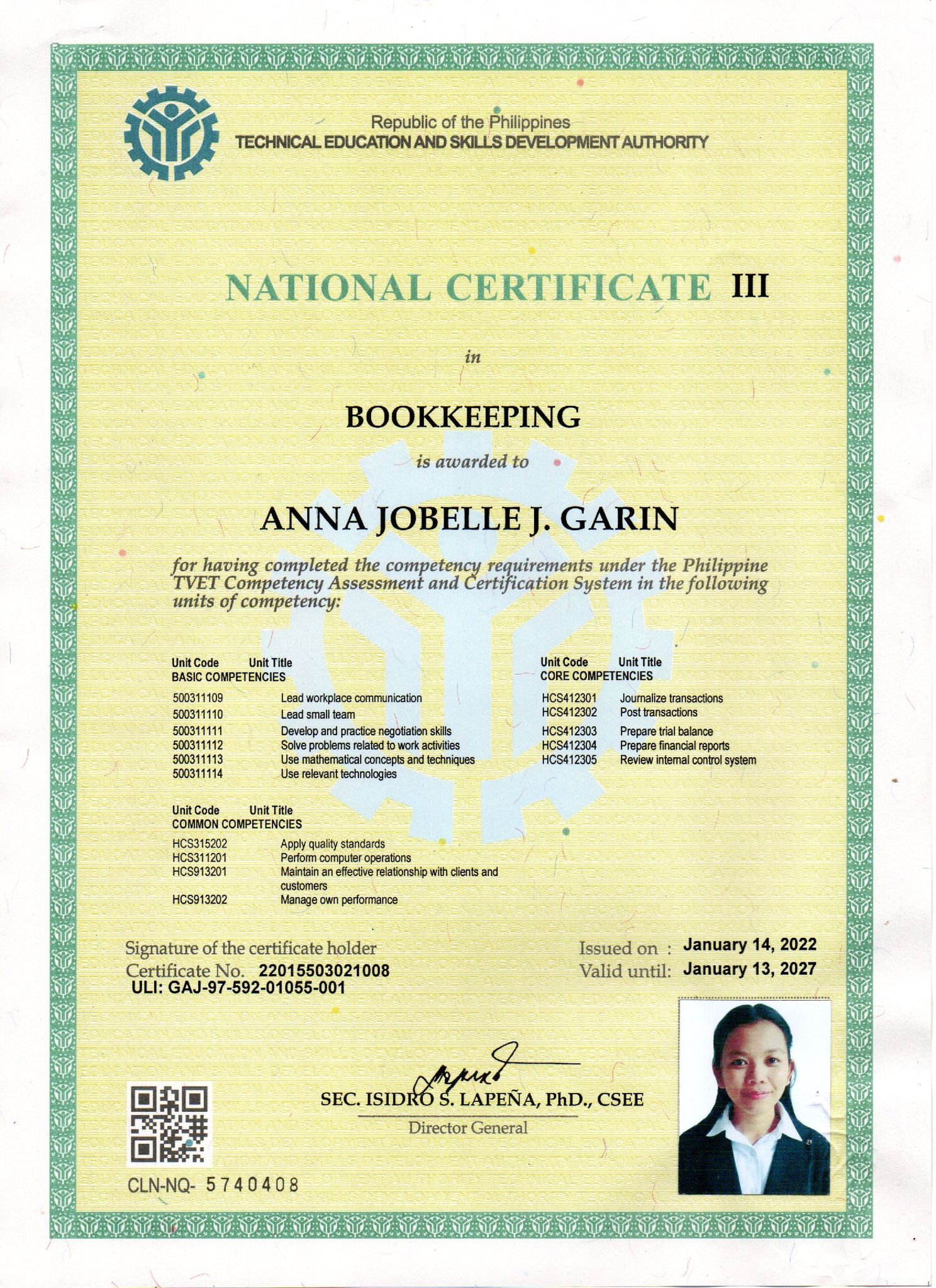 Bookkeeping NC III