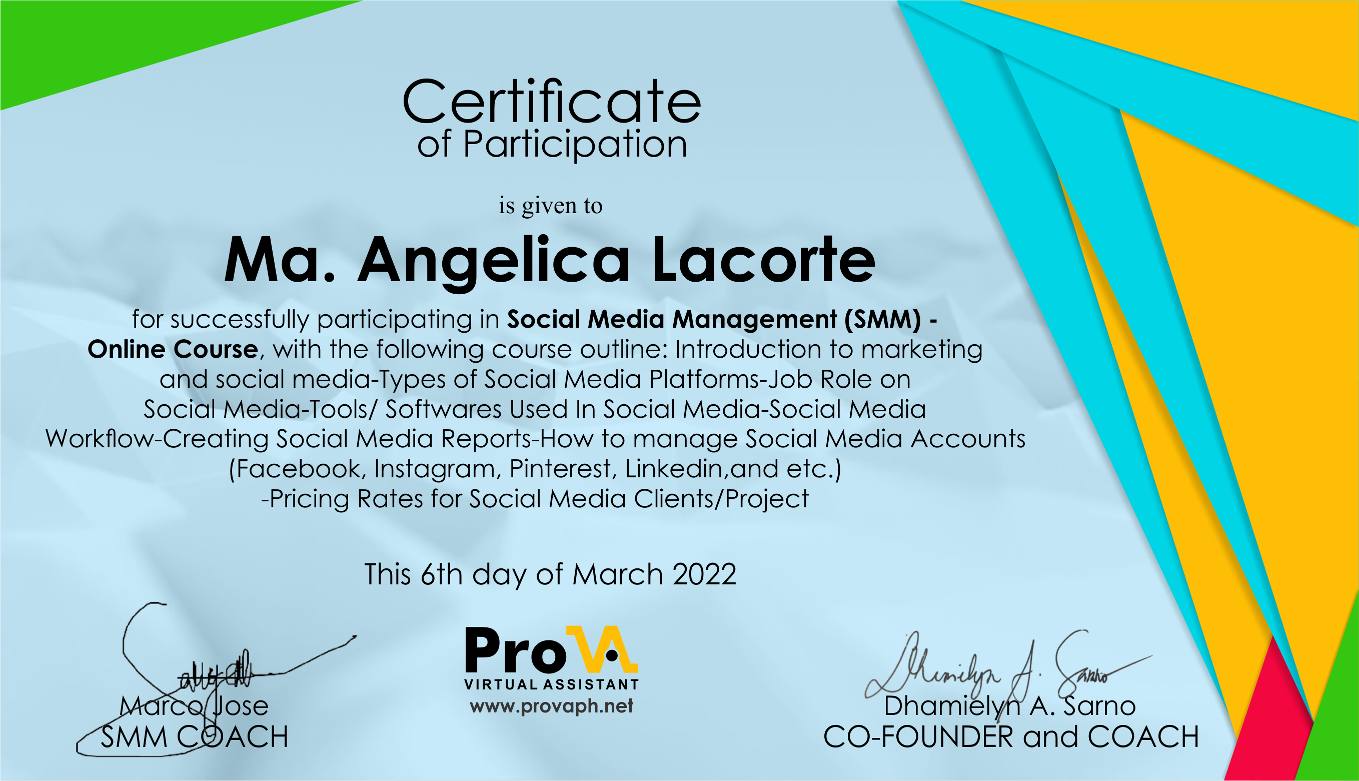 In-depth Social Media Management Certification