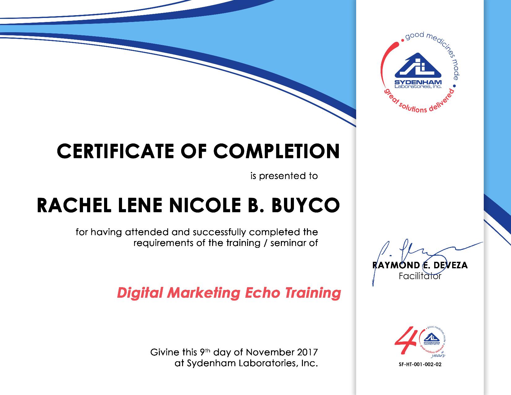 Digital Marketing Echo Training