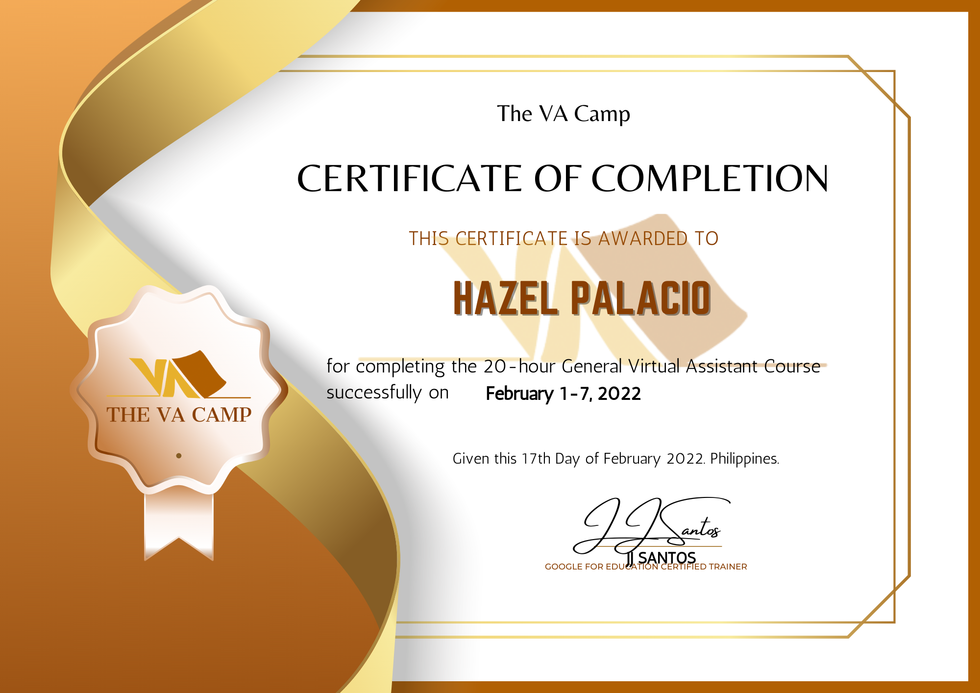 General Virtual Assistant Certification