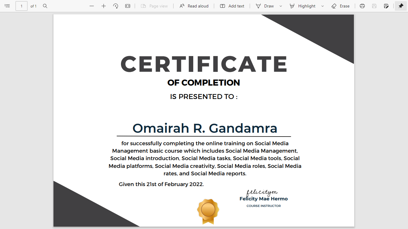 Social Media Manager Course