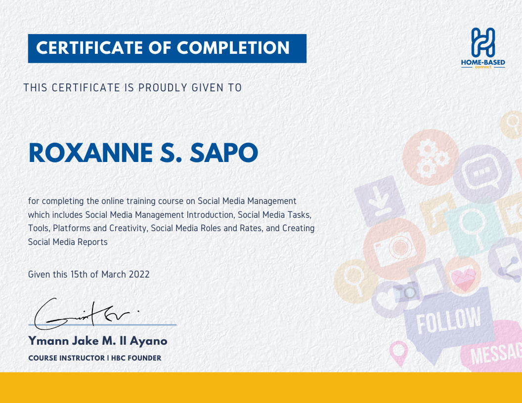 Social Media Management Certificate