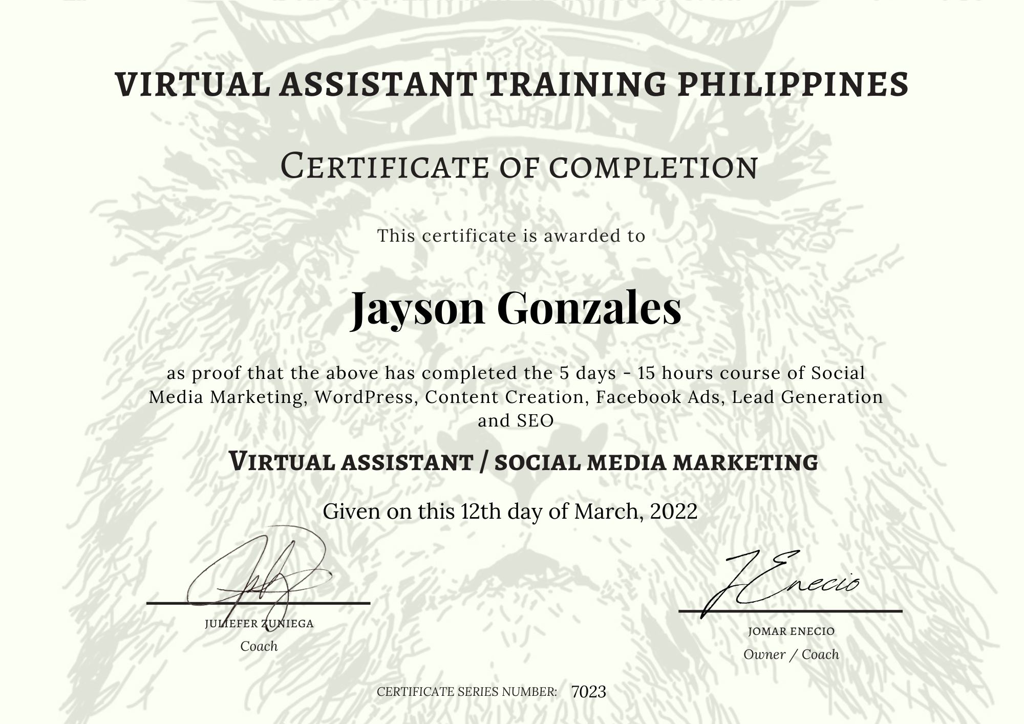 Virtual Assistant / Social Media Marketing