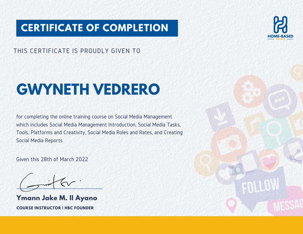 Social Media Management Certification
