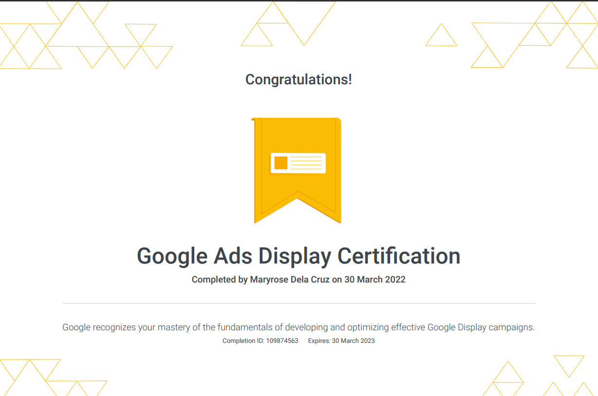 Google Ads Display Certification