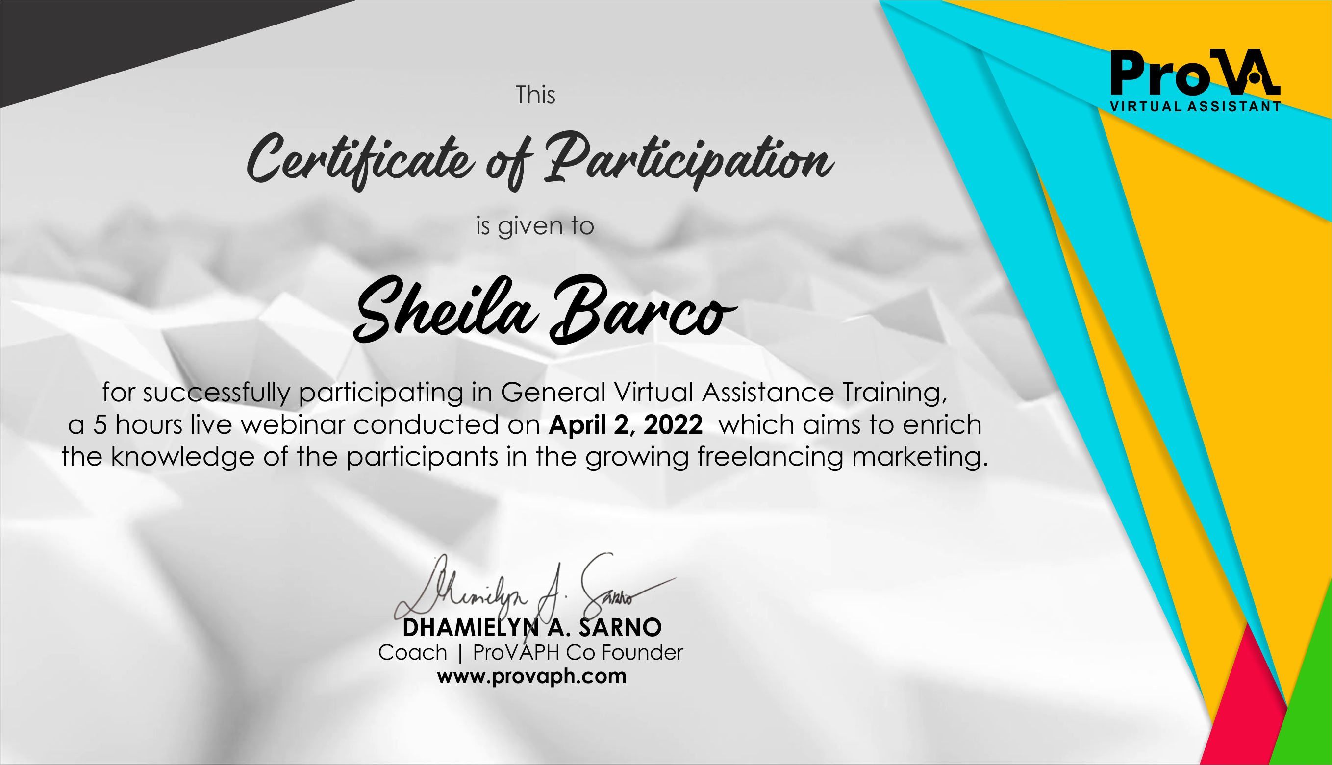 GENERAL VIRTUAL ASSITANCE TRAINING