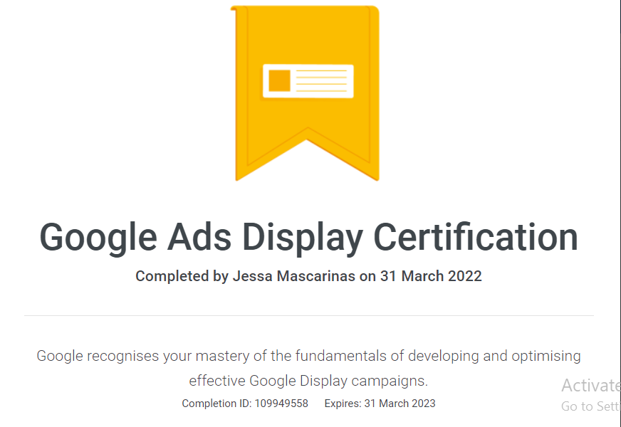 Google Ads Display Certification