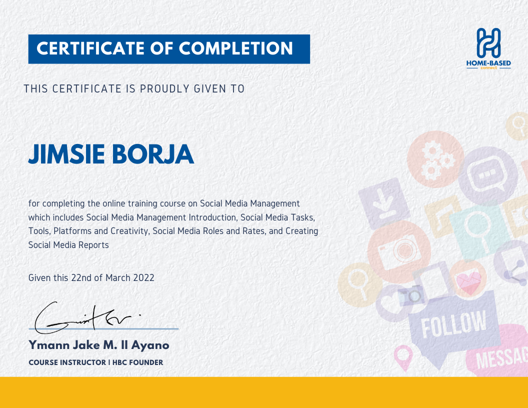 Social Media Management Certificate