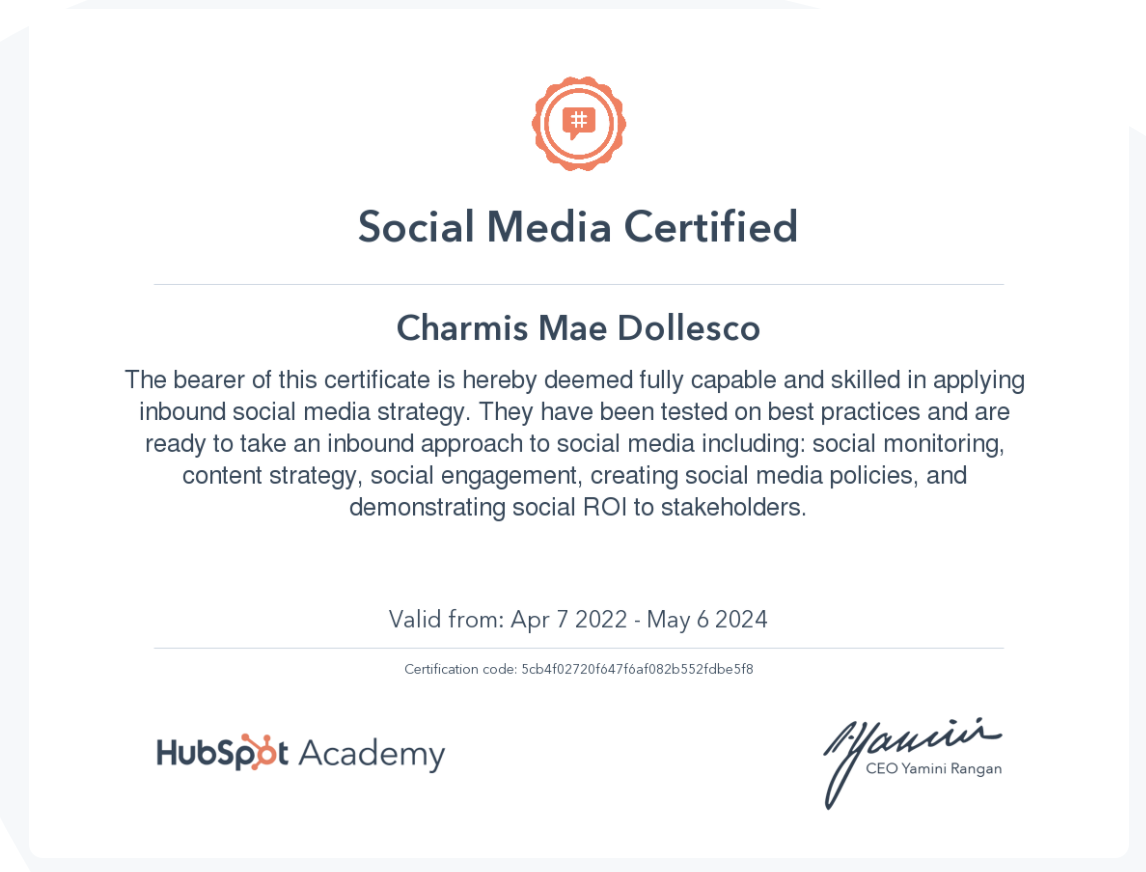 Social Media Marketer Certified