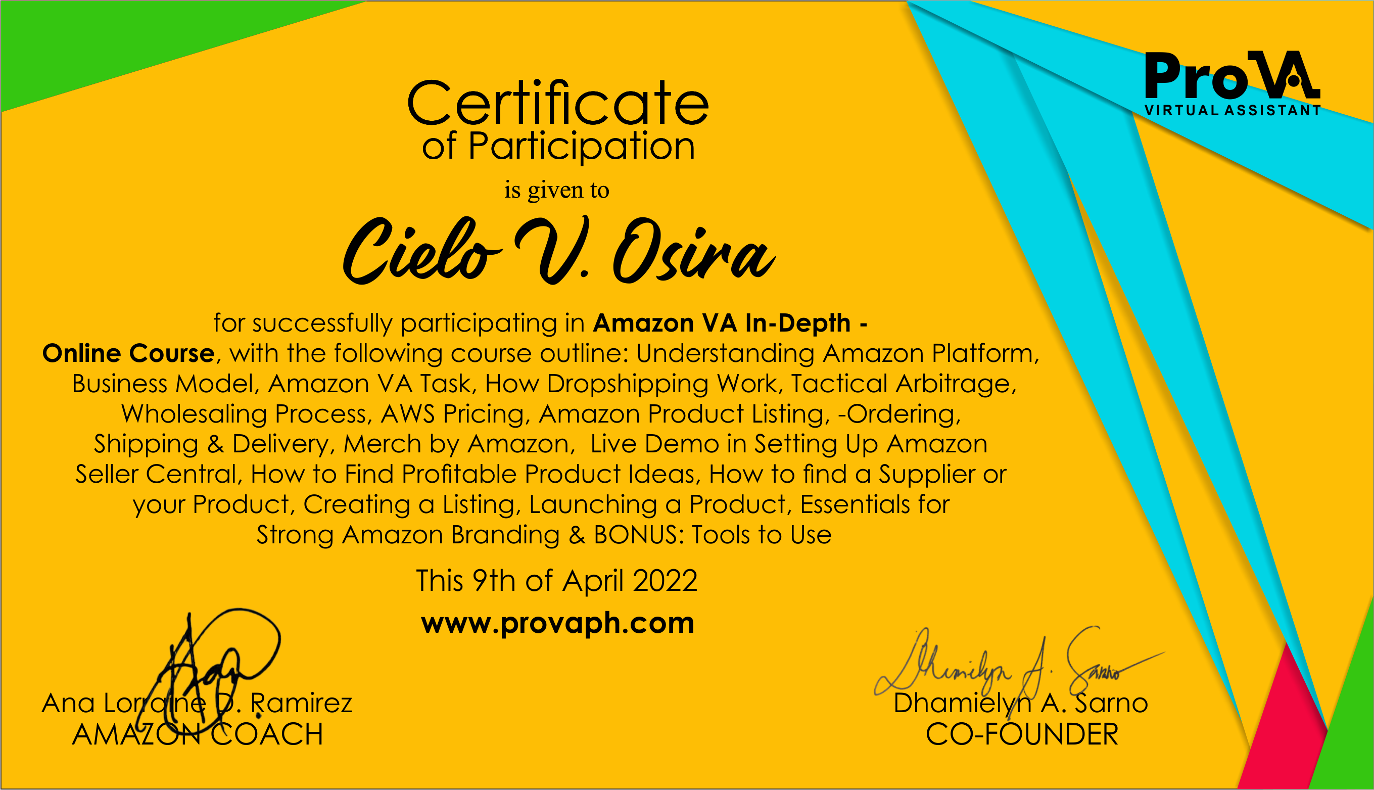 Amazon VA in Depth Certification