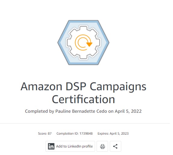 Amazon DSP Campaigns Certification