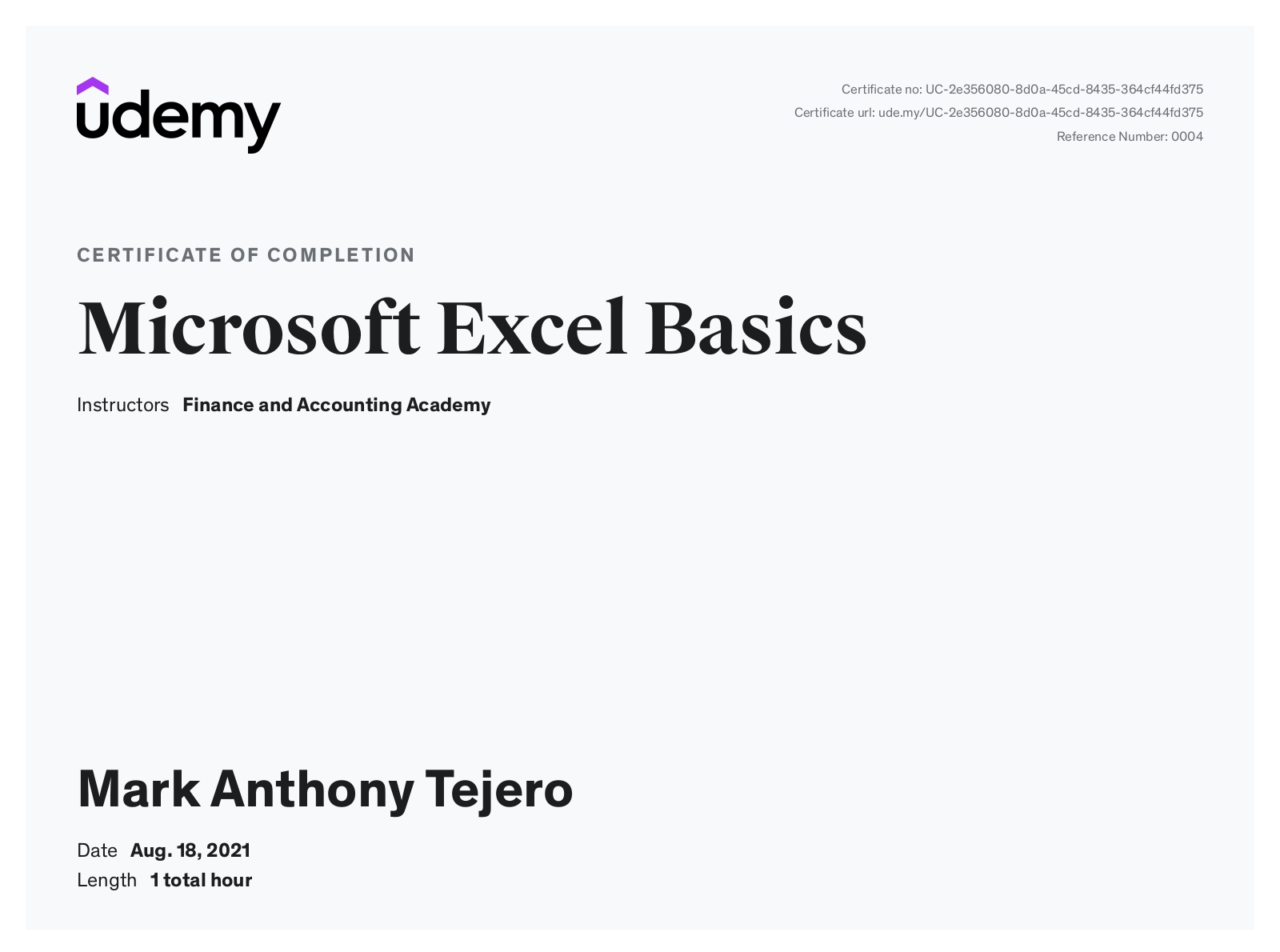 Microsoft Excel Basics