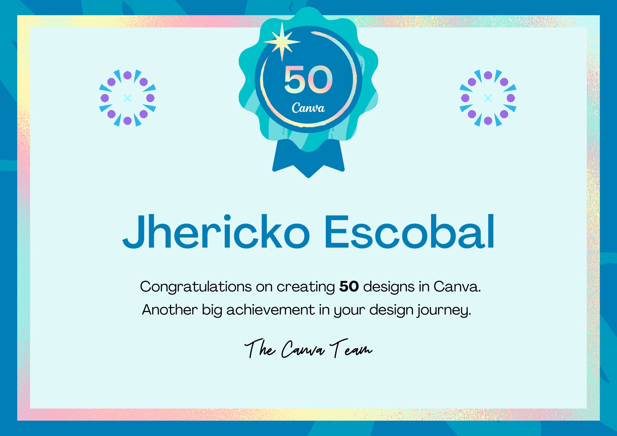 Canva  Design Milestone Badge