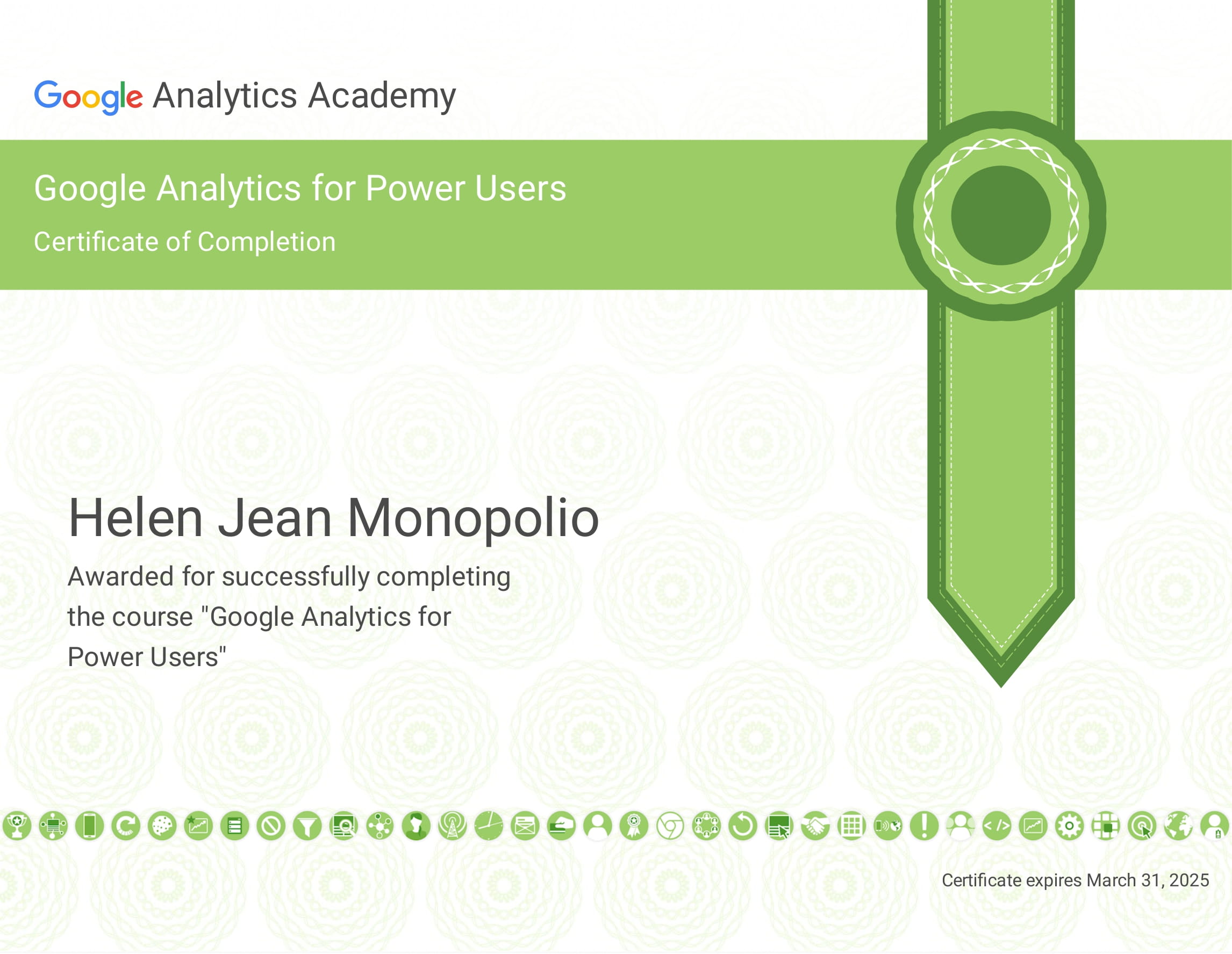 GOOGLE  Analytics for Power Users