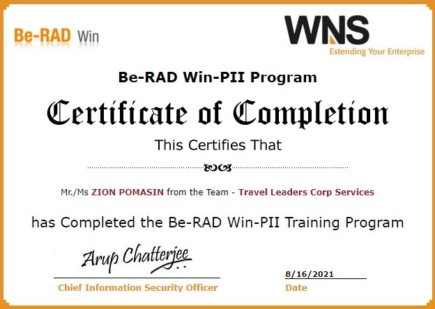 BE-RAD WIN-PII PROGRAM