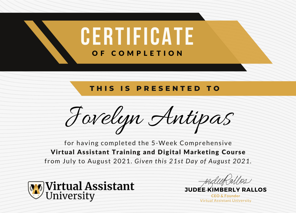 Virtual Assistant Training