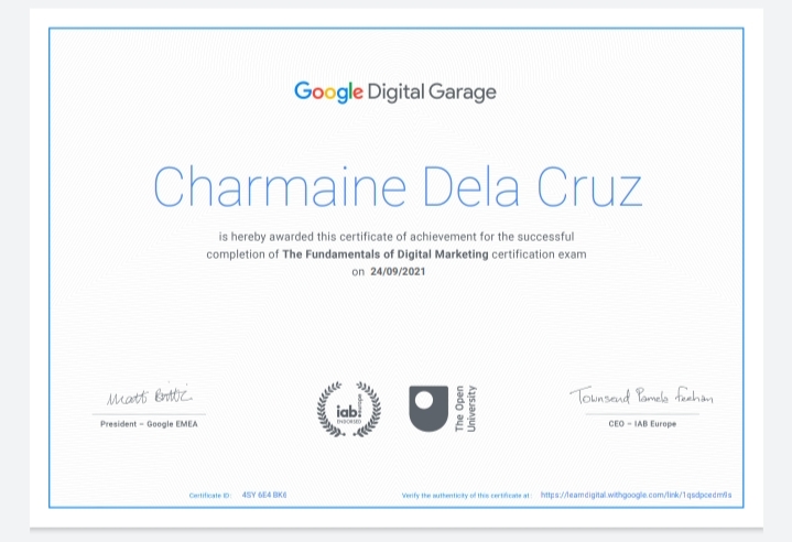 Google Digital Garage Certificate