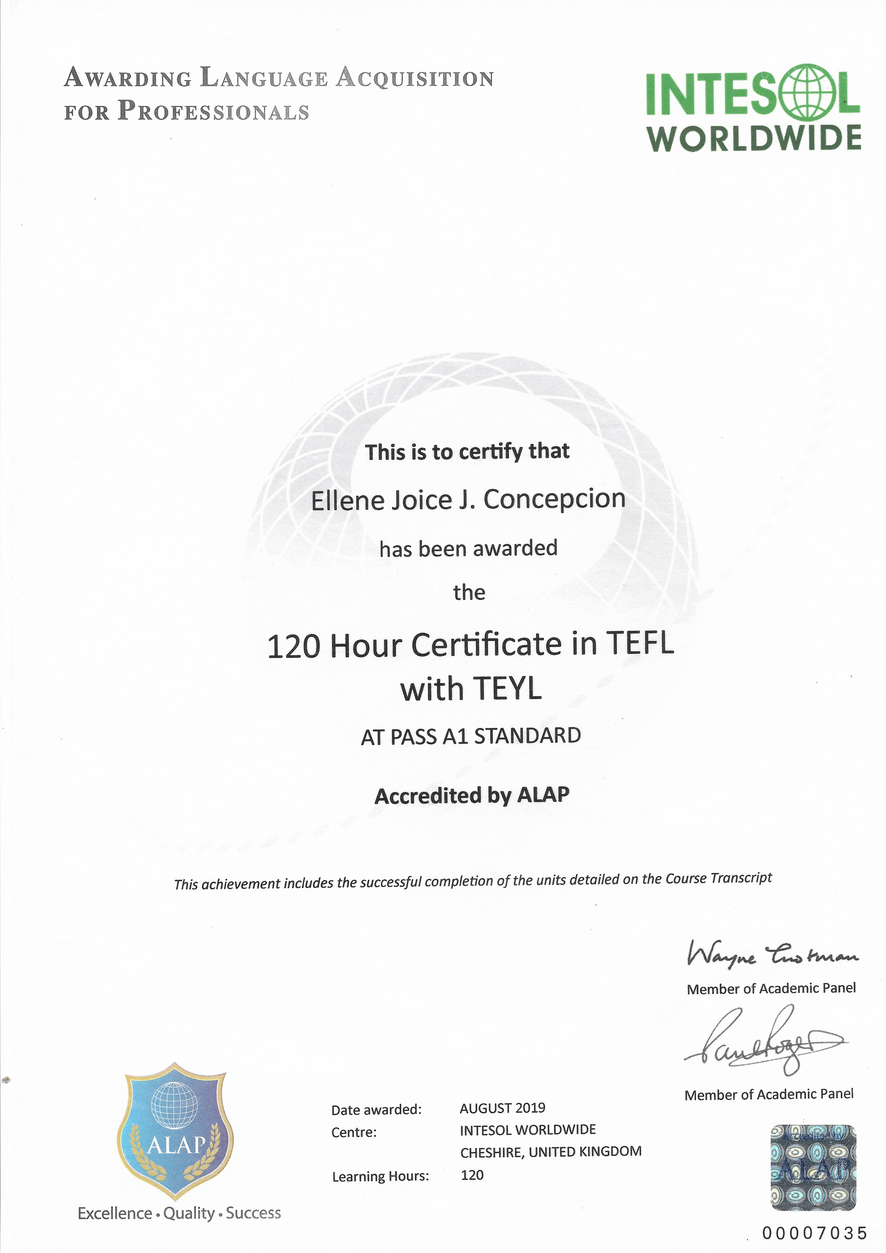 TEFL AND TESOL CERTIFICATE