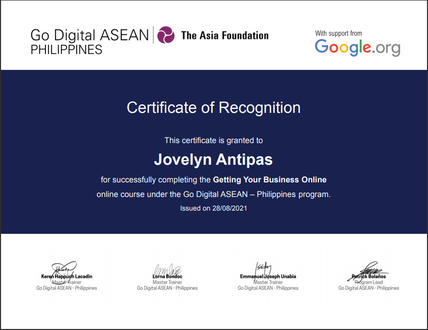 Getting your business online - GO ASEAN - Philippine Program