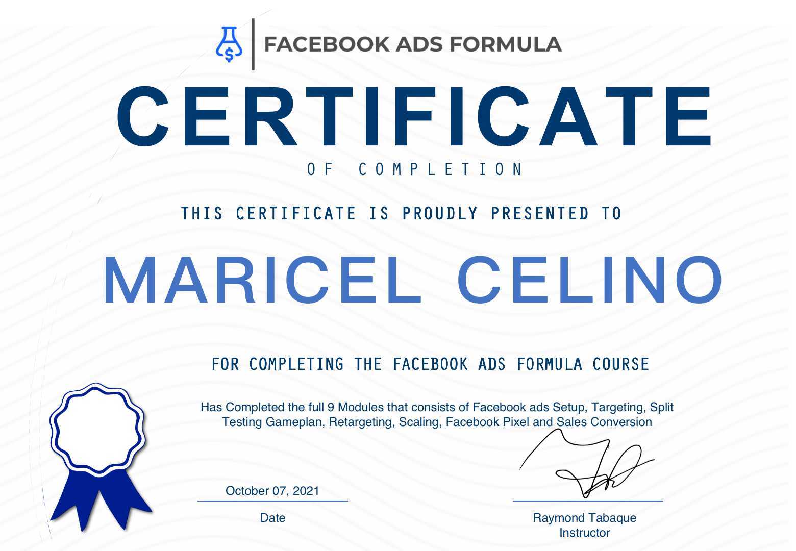 FB Ads Certificate