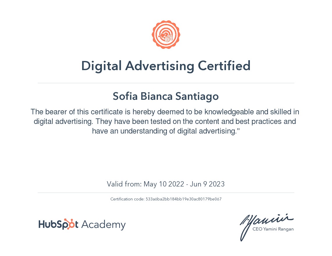 Digital Advertising Certified