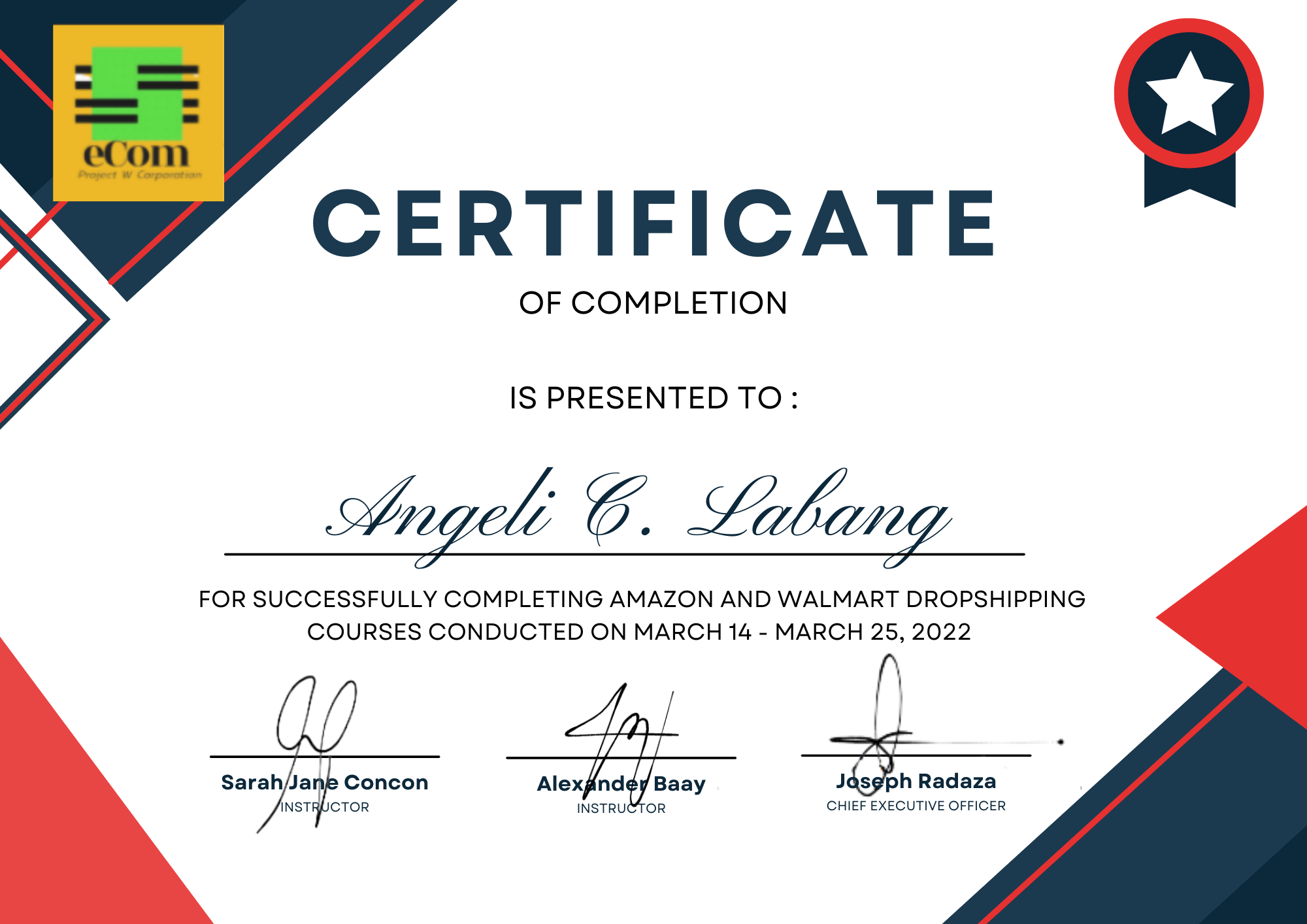 Amazon and Walmart Dropshipping Course