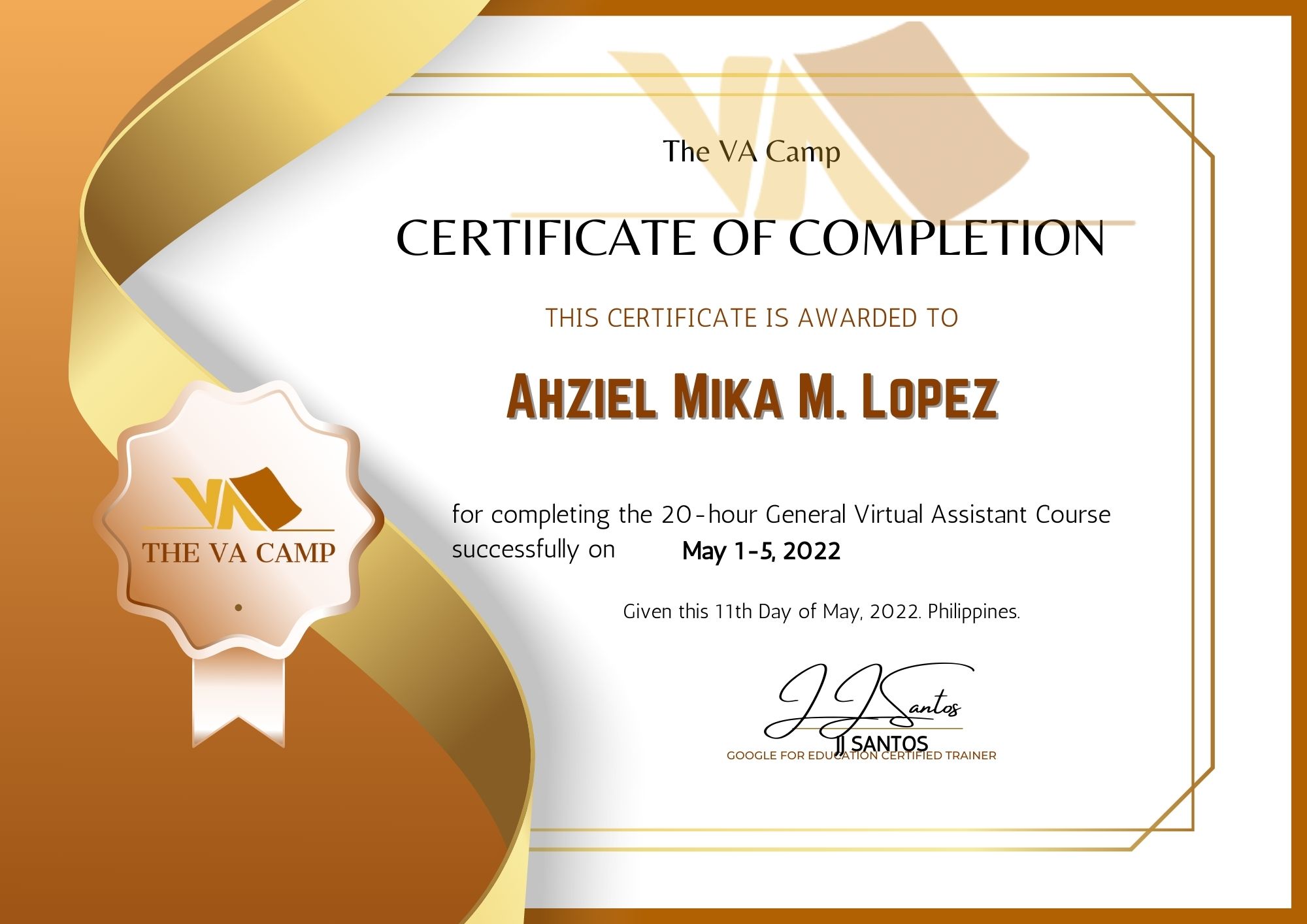 General Virtual Assistant Certification