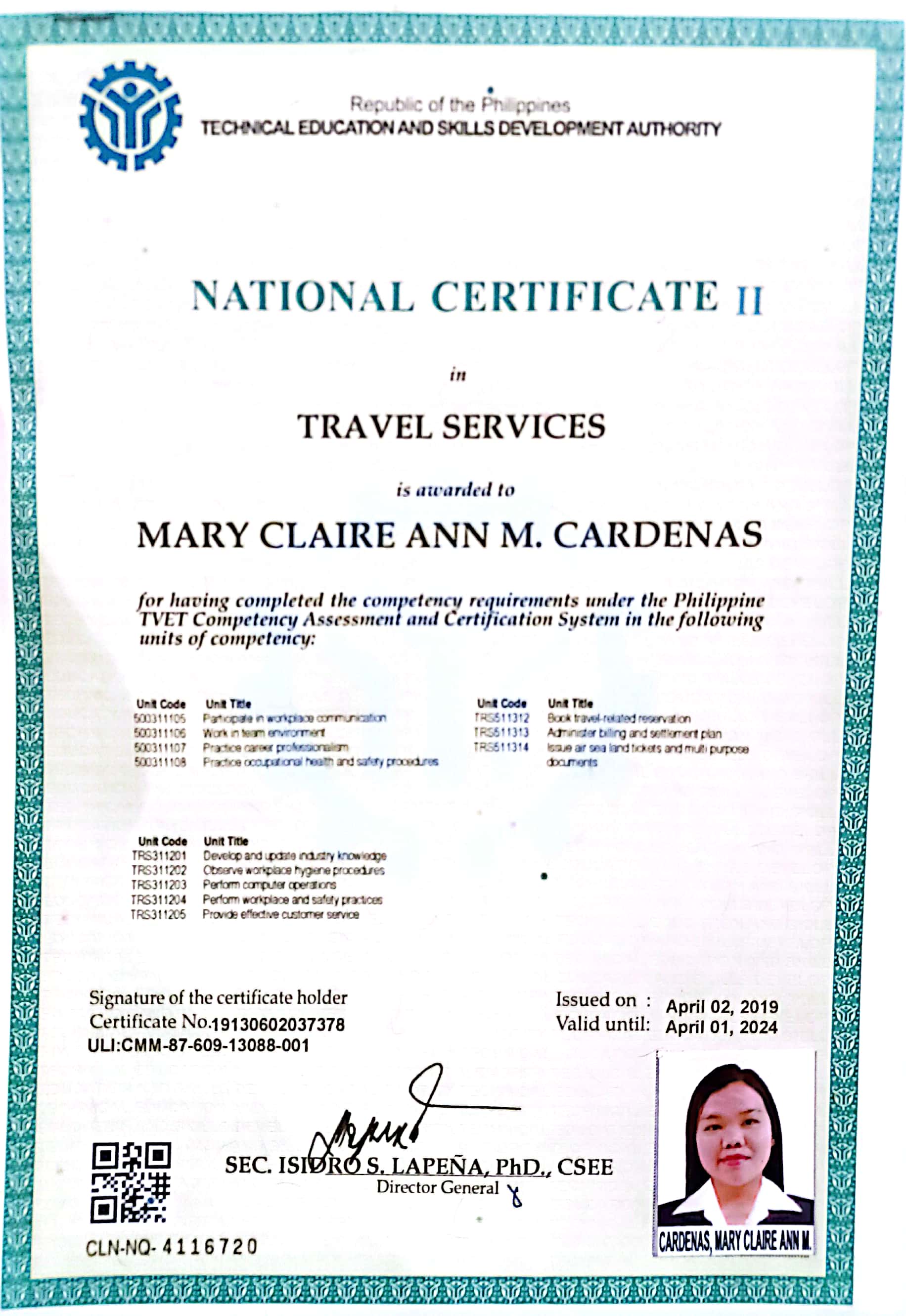 NC II - TRAVEL SERVICES