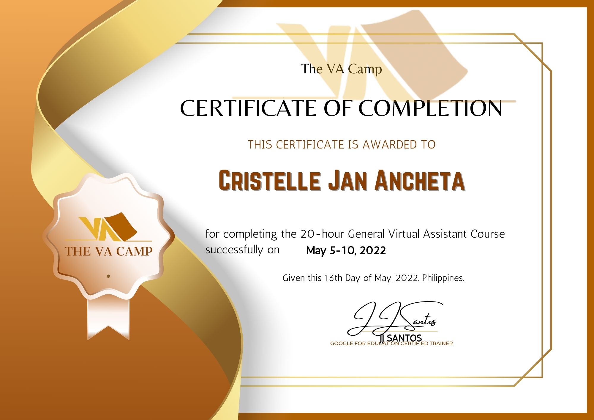 General Virtual Assistant Certification