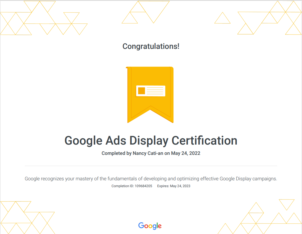 Google Ads Display Certification