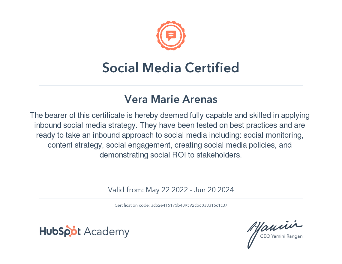 Social Media Marketing Certification