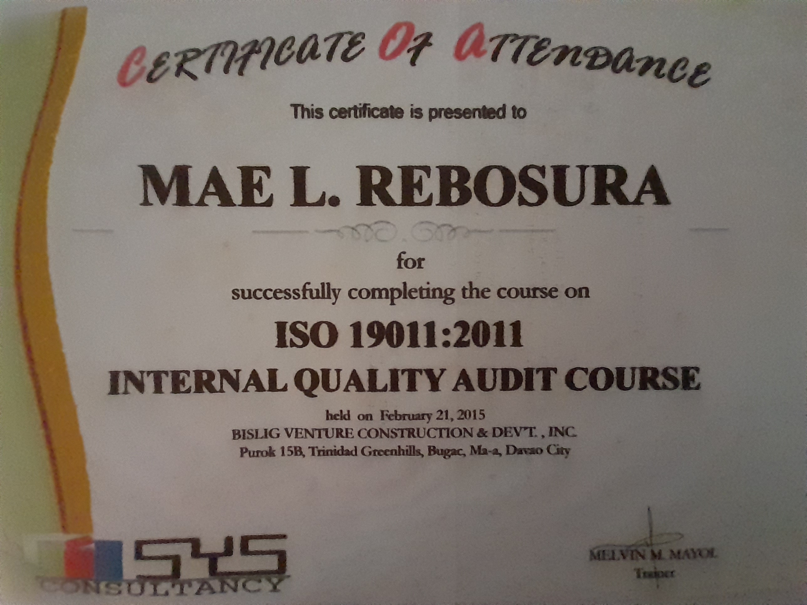 Internal Quality Audit Course