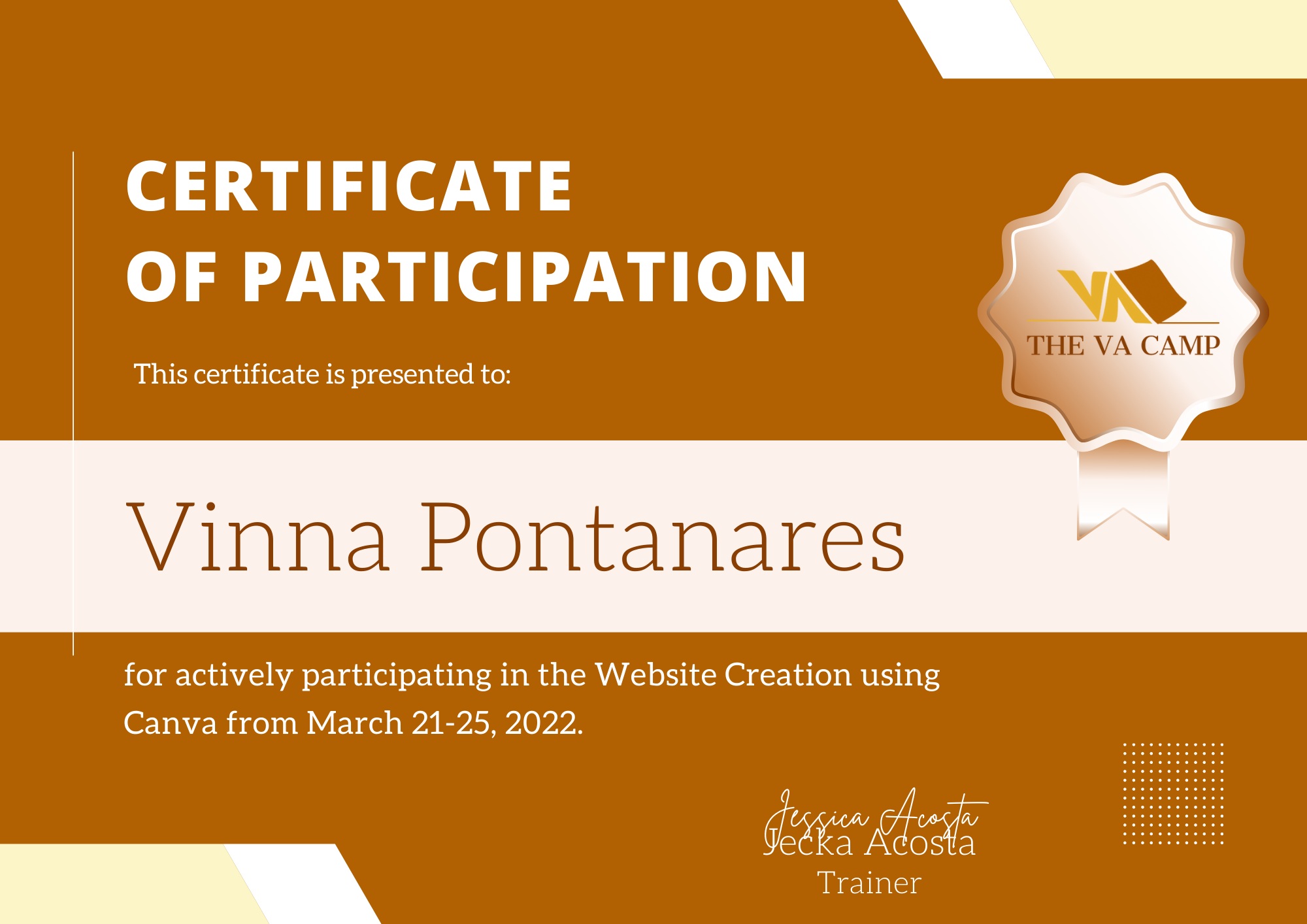 Canva Training Cert