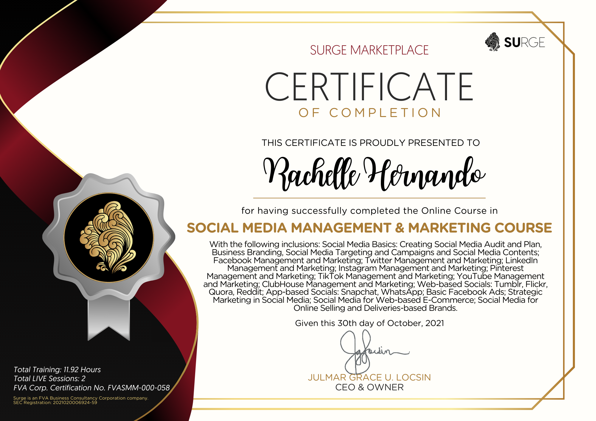 Social Media Management & Marketing Course