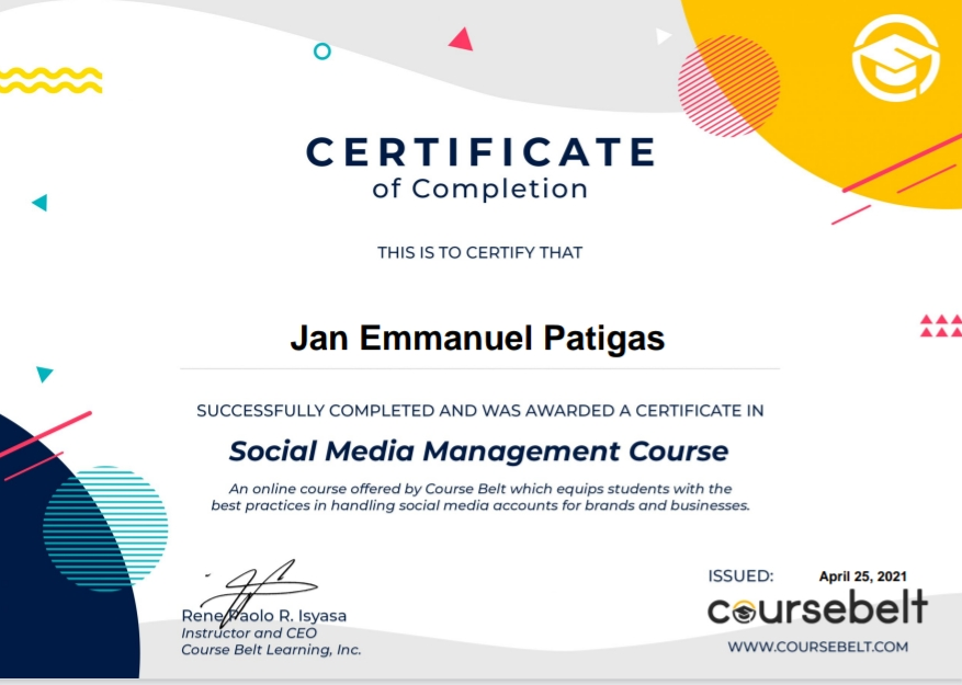 Social Media Management Certificate