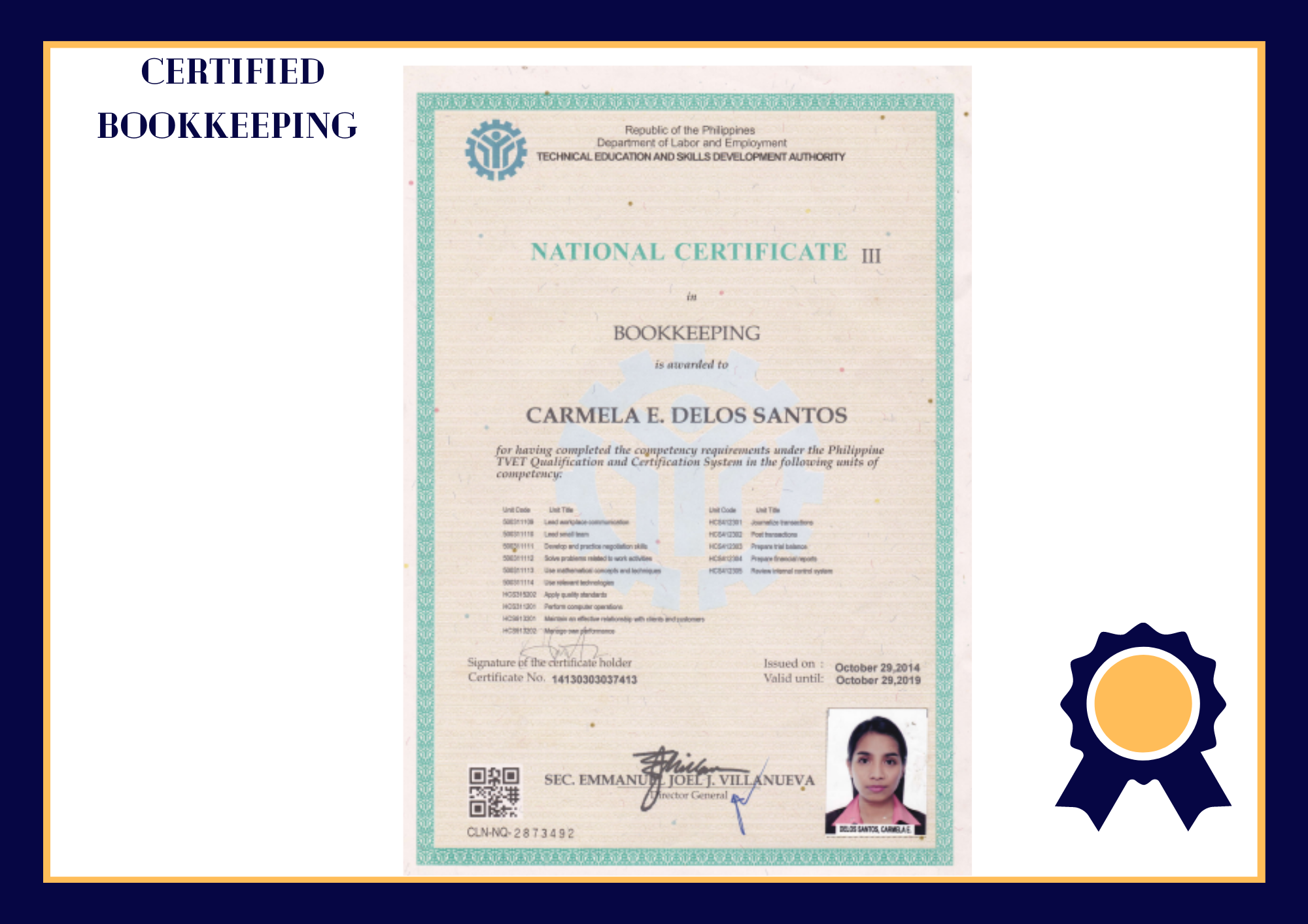 PHILIPPINE NATIONAL CERTIFICATE III