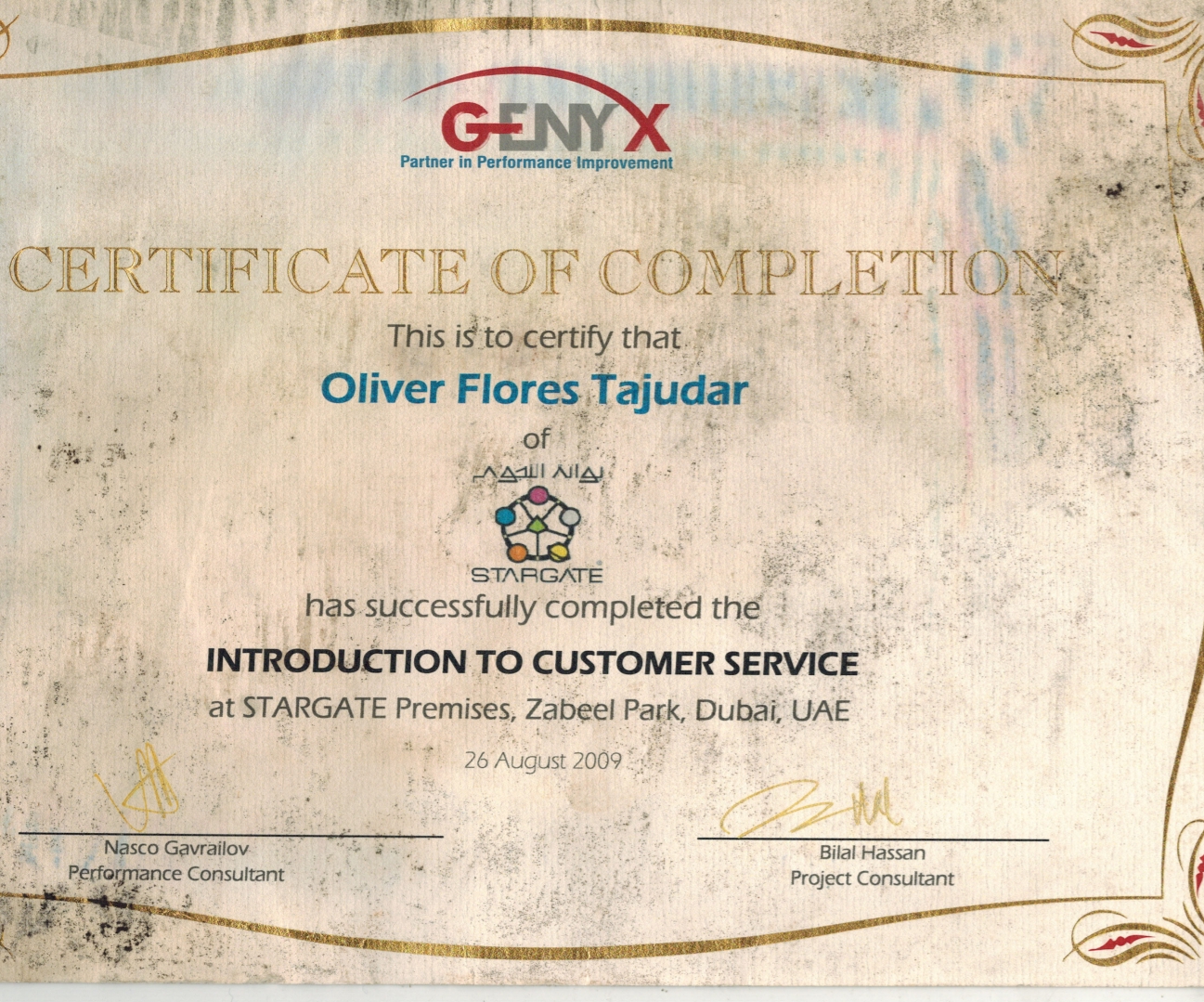 Certificate