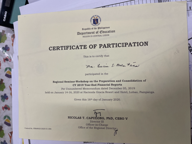 Certificate