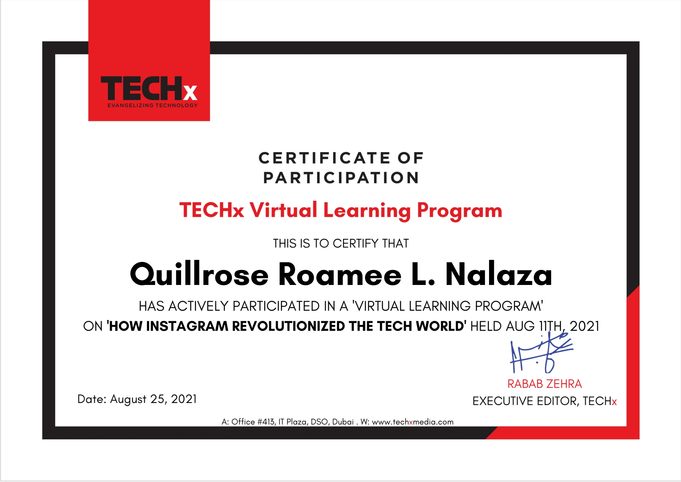Certificate