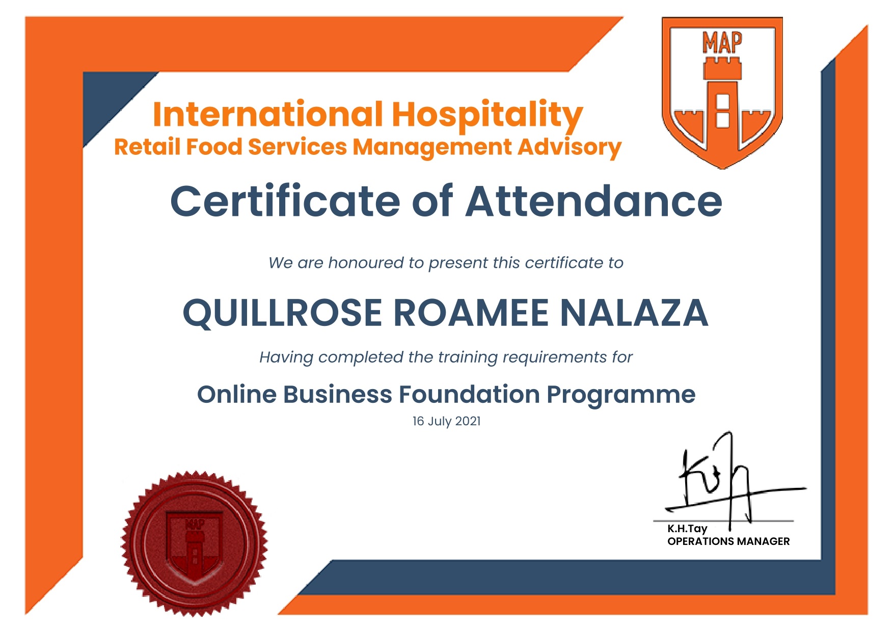 Certificate