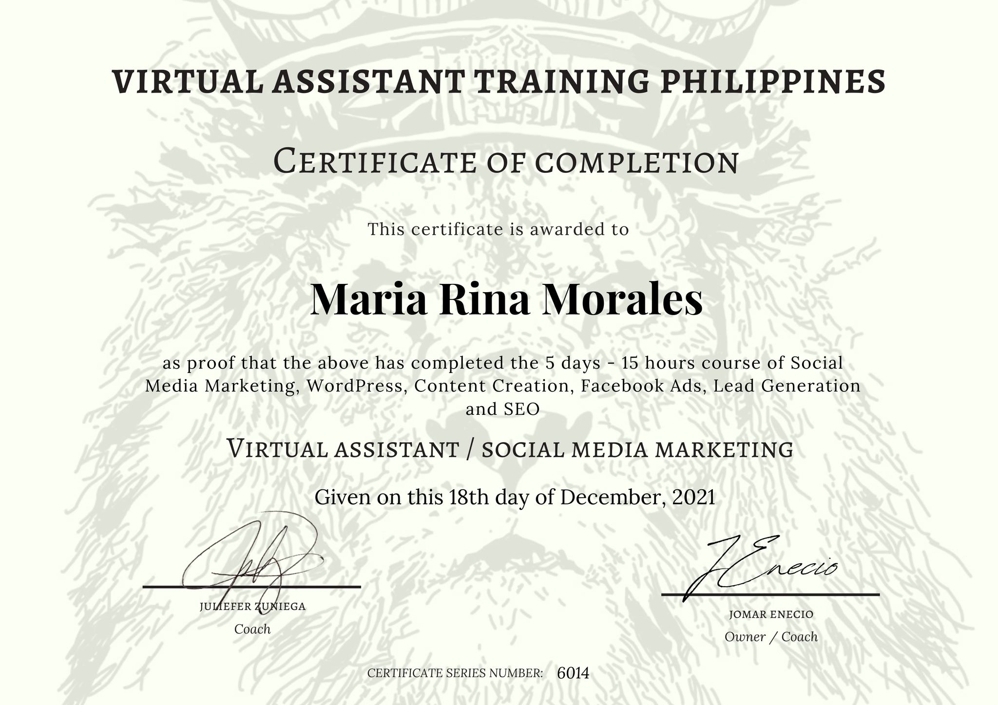 Certificate