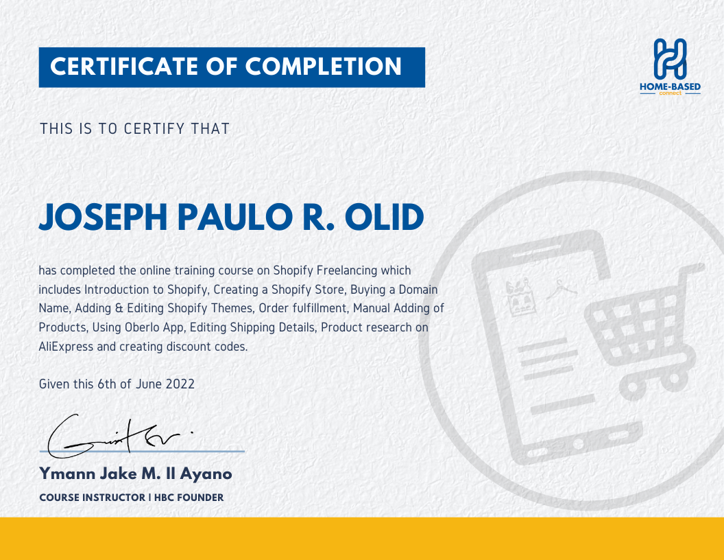 Certificate