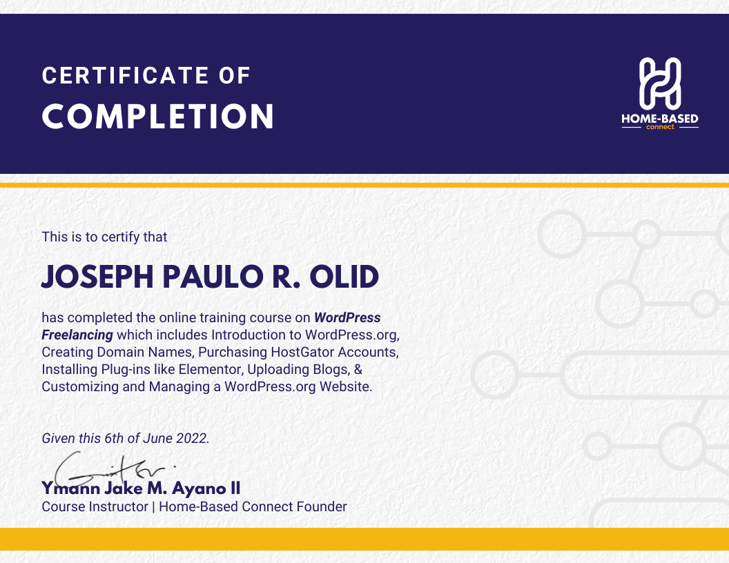 Certificate